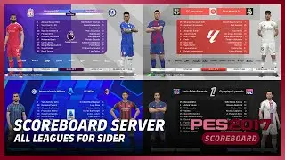 PES 2017 New Scoreboards All Leagues 2025/26 - (Sider Version)
