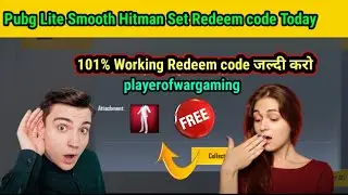 pubg lite redeem code today 😇 | pubg lite smooth Hitman set redeem code today 😍