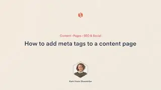 How to add meta tags to a content page | Sharetribe Tutorial