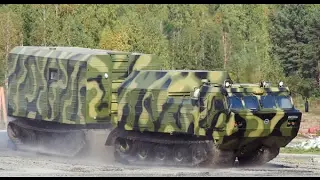 Груженый вездеход Витязь по бездорожью севера