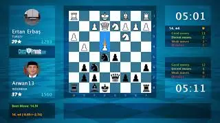 Chess Game Analysis: Ertan Erbaş - Arwan13 : 0-1 (By ChessFriends.com)
