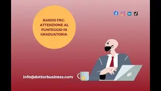 BANDO FRC: ATTENZIONE AL PUNTEGGIO IN GRADUATORIA