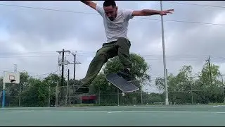 Practicing Frontside Pop Shove-its