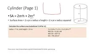 Surface Area of Cylinders