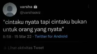 Cintaku nyata Tapi Tidak untuk yang nyata