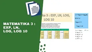 Belajar Excel - Matematika 3 : Penjelasan Lengkap Tentang EXP, LN, LOG, LOG 10
