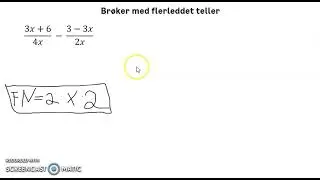 Brøker med flerleddet teller