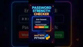 Python Password Strength Checker 💻 | Tkinter GUI under 60 Seconds!