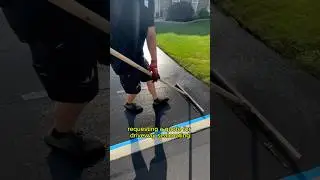Customer Tipped Us $100 🤝🤑 #satisfying #asphalt #sealcoating