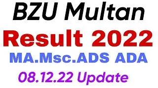 Bzu Multan MA Msc Result Annual 2021Part 1and Part 2