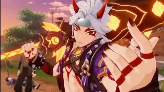 Arataki Itto's character demo but with Jiraiya's Theme | Genshin Impact
