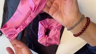 Hot Pink Silk Scrunchie and Headband