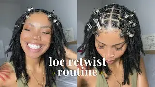 ♡ LOC RETWIST USING ALOE VERA GEL | palm rolling method | therealcholey