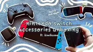 nintendo switch accessories unboxing | compact switch dock adapter, Pokemon Arceus demo ft. kiwihome