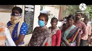 food donation camp in general hospital on behalf of the department of English Arts College Anantapur