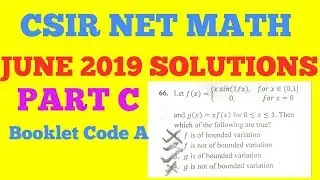 Csir Net Math 2019 June Solved Paper