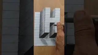 Big Letter "H"#like #art #drawing #youtubeshorts