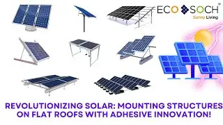 Installation of solar mounting structure on flat roof using adhesive