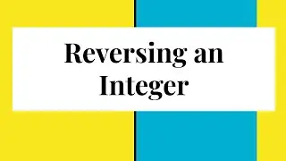 Reversing An Integer in JAVA
