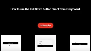 How to use the Pull Down Button direct from storyboard