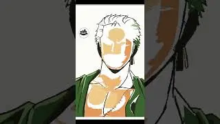 Python Turtle Graphics - 50 ||  zoro || Art by Code #shorts