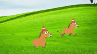 Best Donkey Cartoon Running Green Screen animation