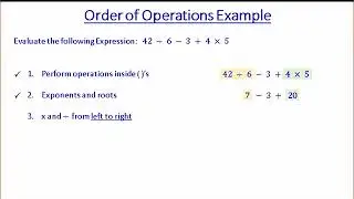 Order of Operations Example 001