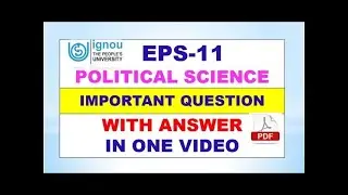 Ignou EPS 11  Important Question & Answer With PDF