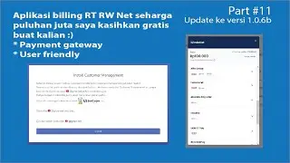 Aplikasi Billing RT RW Net Gratis dengan Payment Gateway Part 11 - Update v.1.0.6b