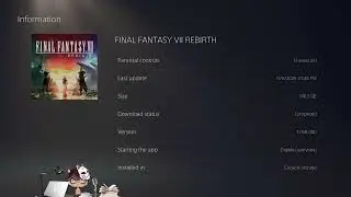 How Much Storage? Final Fantasy VII Rebirth 1.05