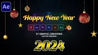 Create New Year Motion Graphics in After Effects - After Effects Tutorial #aftereffects #animation