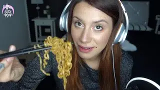 ASMR Ellie Alien - EATING SOUNDS WHISPER NOODLES MUKBANG