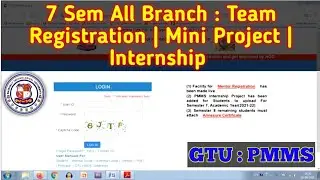 7 Sem All Branches How to Team Registration ? 🤔🤔 | Mini Project | GTU PMMS PORTAL 2022