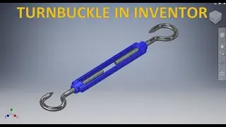 Turn Buckle in Inventor || Autodesk Inventor Tutorials || Autodesk Inventor Assembly || Inventor cad