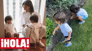 Ana Boyer se derrite con sus pequeños Miguel y Mateo convertidos en unos mini jardineros