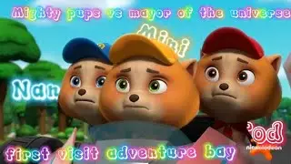 Paw Patrol | Mighty pups vs mayor of the universe (junior patrollers first visit adventure bay) 🐾🐾