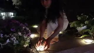 Solar Deck Lights Driveway Pathway Walkway  3 Color Mode IP68 Waterproof Quntis