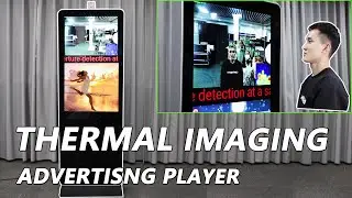 Intelligent Vertical Dual-screen Temperature Measuring Advertising Player - Marvel Technology