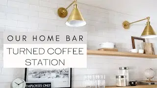 Home Bar Turned Coffee Station