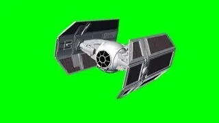 Star Wars Tie Fighter Fly By with Sound - free green screen - free use