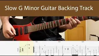 Sad Slow G minor Blues Guitar Backing Track