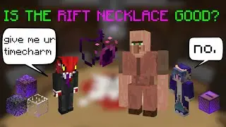 Upgrading the Rift Necklace in Skyblock (taking on Barry himself)