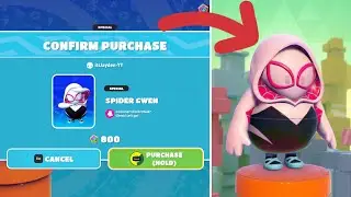 Buying the Spider Gwen outfit in Fall Guys!
