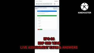 Live Assignment bdp 3rd year political science Eps-06।।Nsou