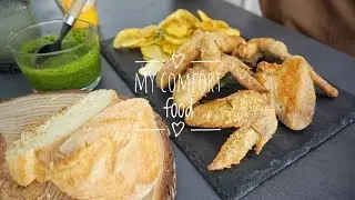 Easy Air Fried Chicken Wings and Potato Chips|| Comfort Food|| TLC Diaries