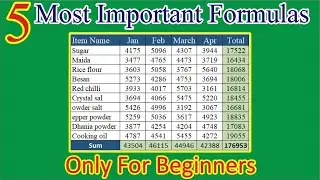 5 Most Important Excel Formulas for Beginners