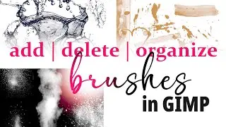 how to ADD | Organize | Delete Brushes in GIMP ~ easy short tutorial