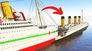 Titanic vs Britannic HEAD ON Collision! | Teardown Gameplay