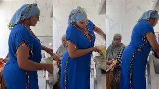 Traditional Moroccan housewife routine, wearing a djellaba and tight leggings 😋 🍑 Me and my siste...