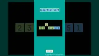 Insertion Sort Animation Video🚀 